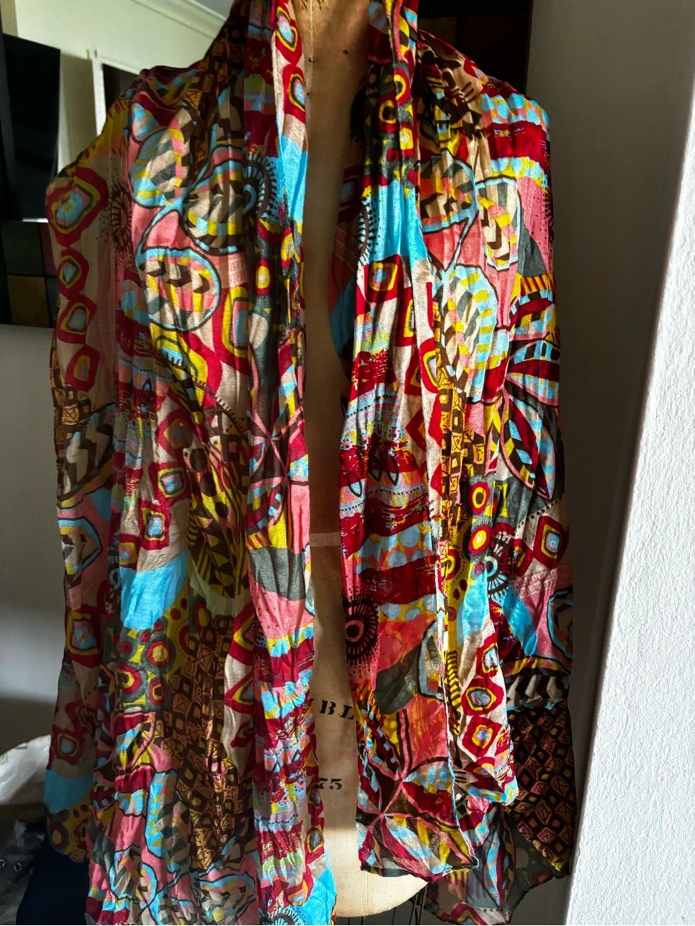 Vibrant Multicolor Patterned Women's Scarf - sarong -shawl